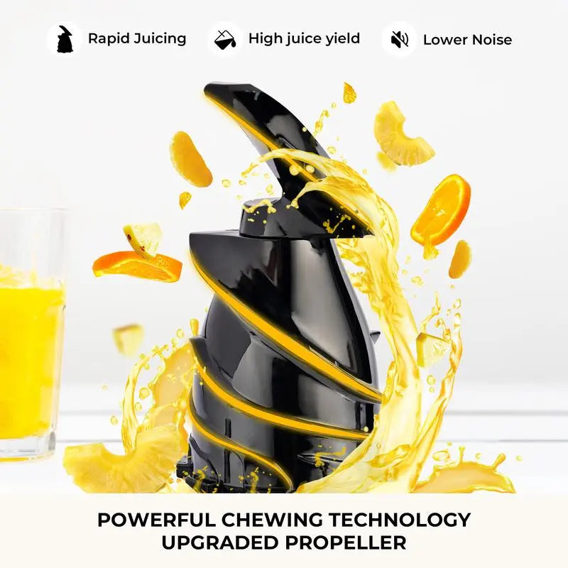 Cold Press Juicer with 5.3" Wide Feed Chute – High Juice Yield, Easy Clean, Whole Fruit Masticator Lisa Domen