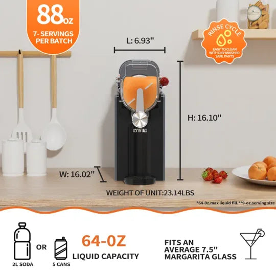 Slushie & Soft Serve Machine – 88oz Capacity, 6 Preset Modes, Frozen Drink Perfection